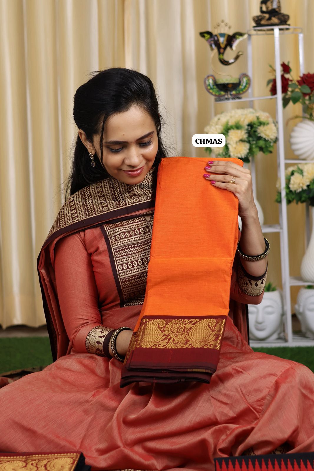 Kanchi cotton without running blouse😍🏃‍♀️