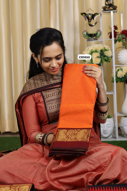 Kanchi cotton without running blouse😍🏃‍♀️