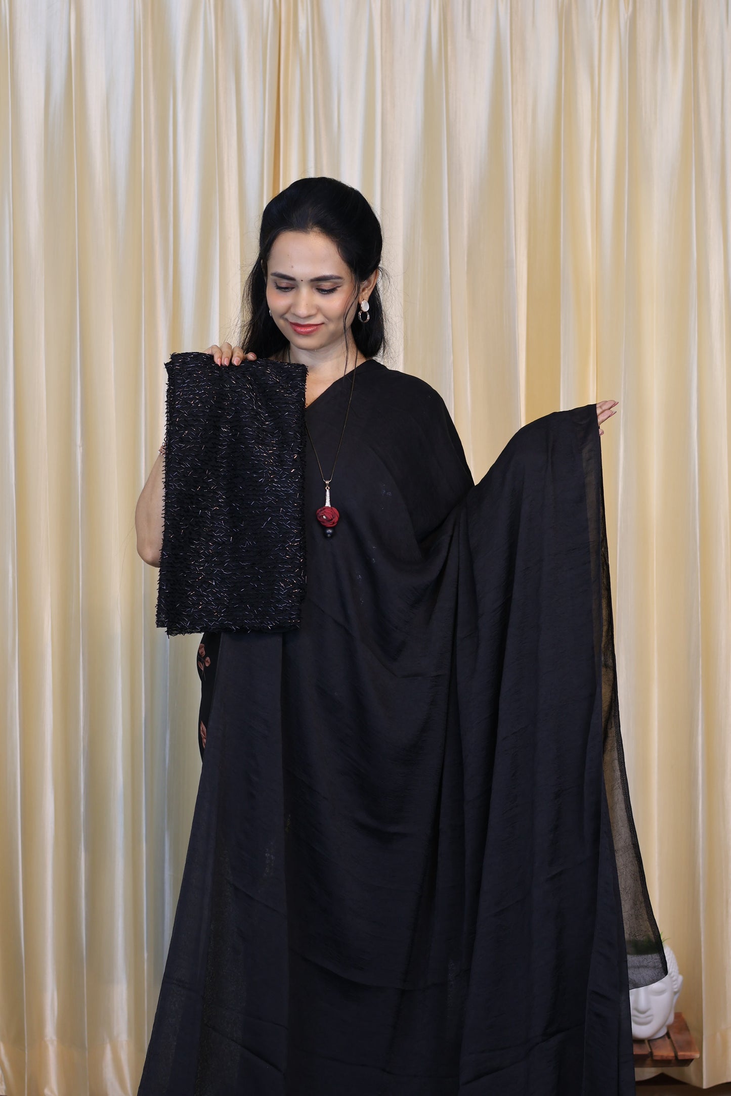Viscose Space Silk With Heavy Designer Blouse 😍🥳