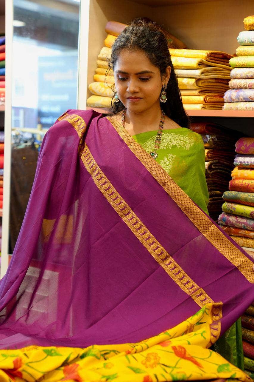 Mysore Silk with Floral Prints🥰🌲🏃‍♀️Offer