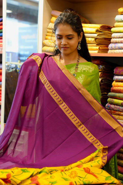 Mysore Silk with Floral Prints🥰🌲🏃‍♀️Offer