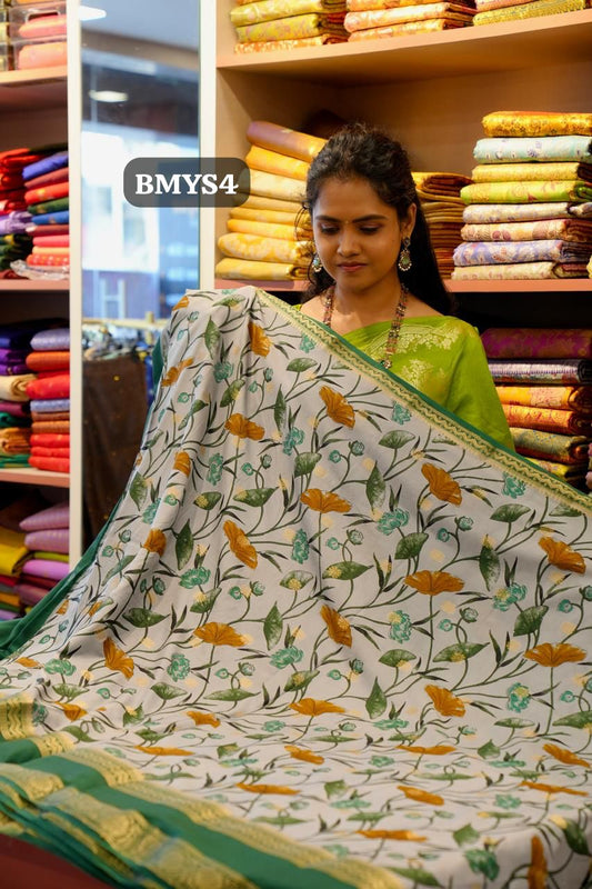 Semi Mysore crepe silk saree🥰 🌲 🏃🏼‍♀️Offer