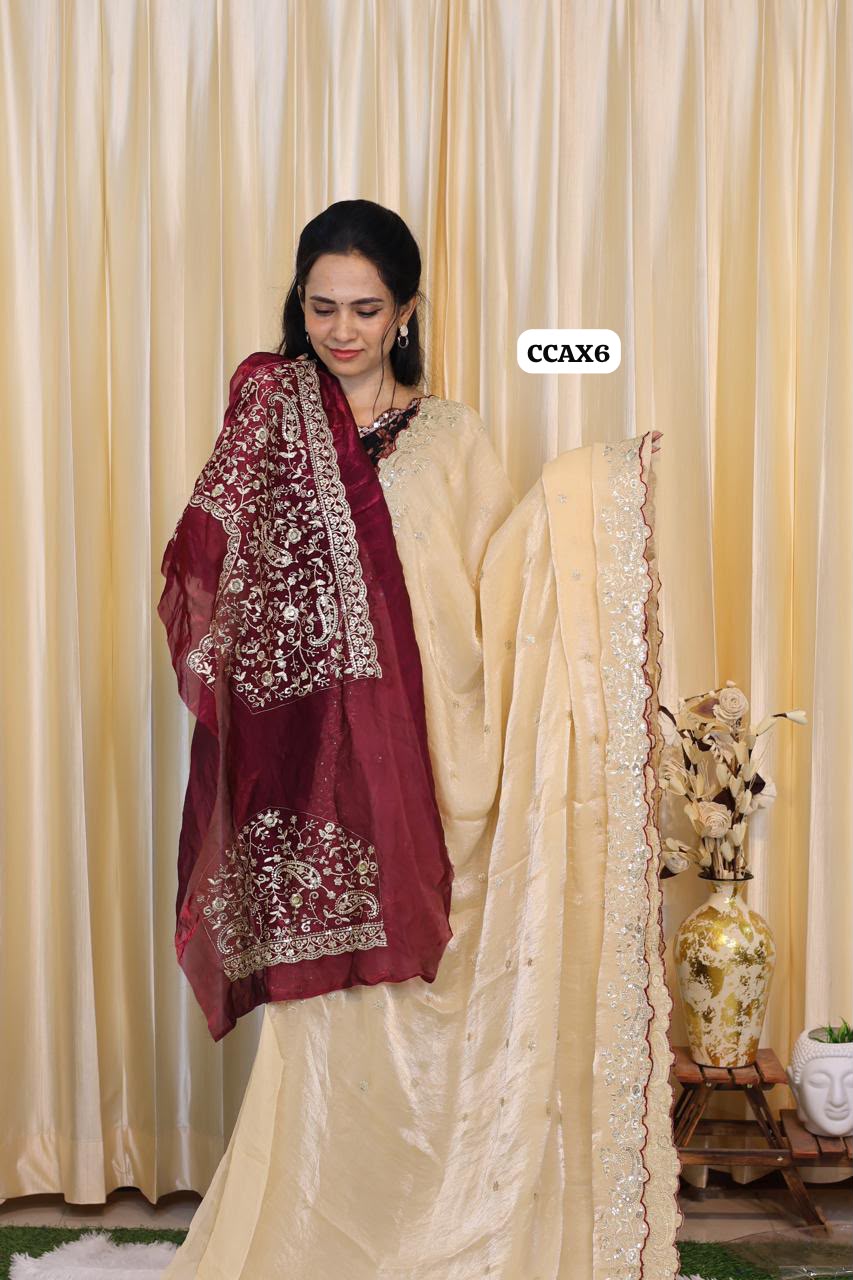 Space silk with unstitched blouse 😍🥳