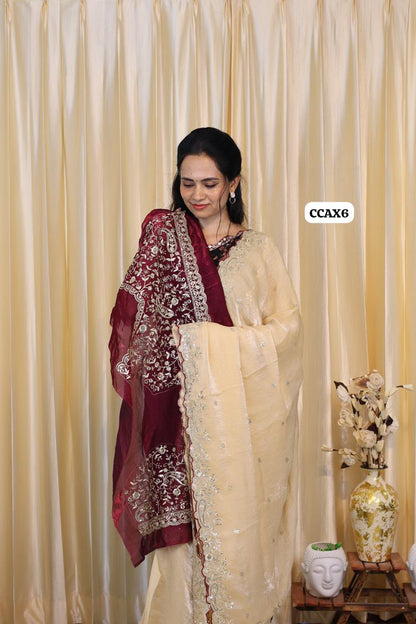 Space silk with unstitched blouse 😍🥳