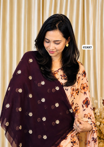 3D digital printed soft chiffon saree😍🥳