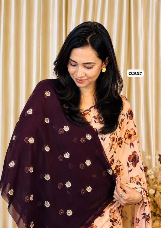 3D digital printed soft chiffon saree🥳