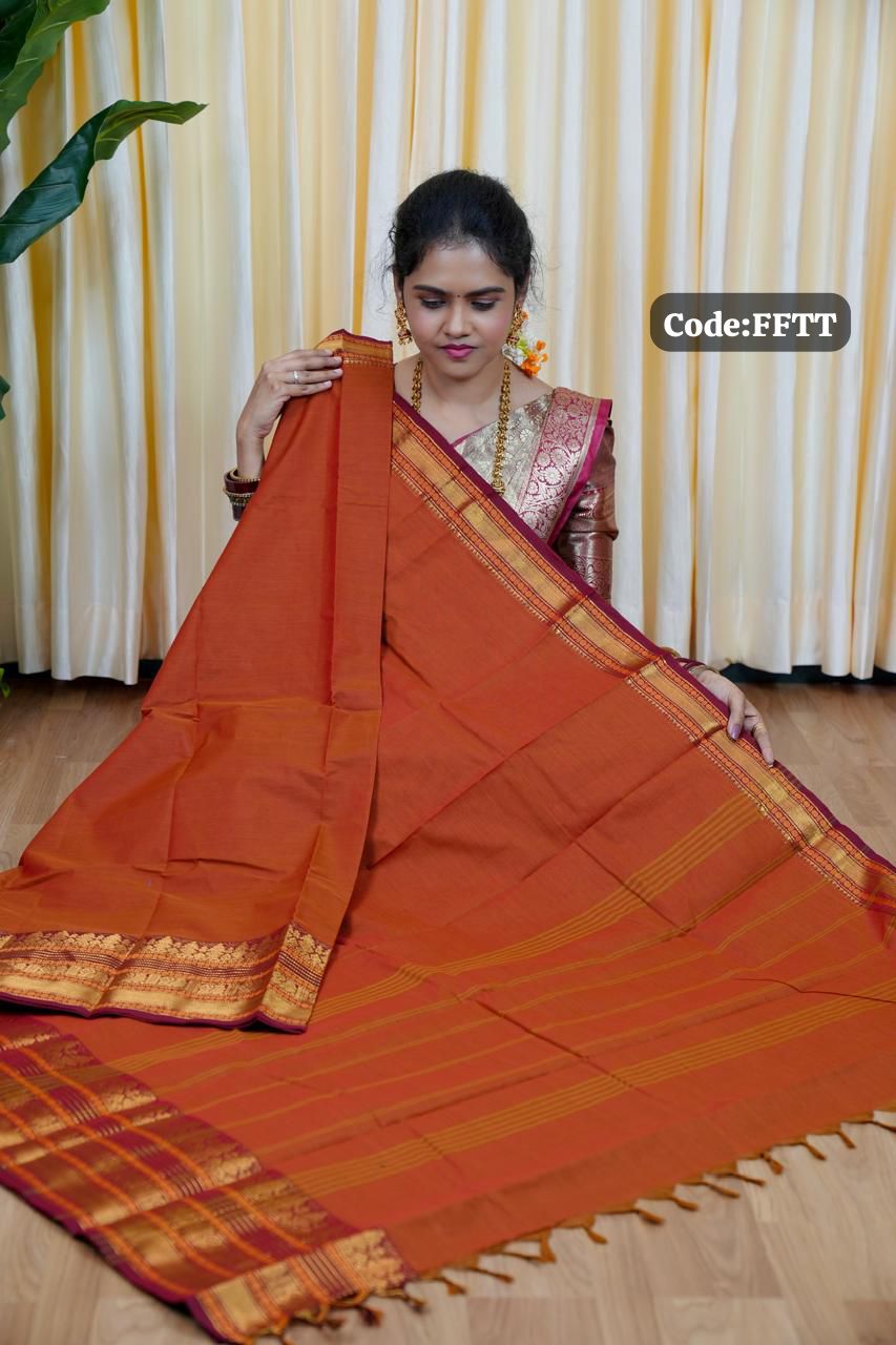 Kanchi cotton saree 🥰😎📚