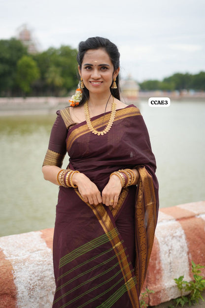 Kanchi cotton saree(slight design change)(Animal prints)😍😎📚