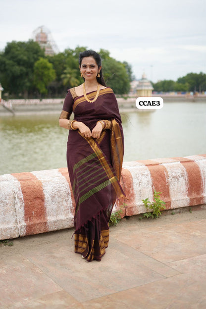 Kanchi cotton saree(slight design change)(Animal prints)😍😎📚