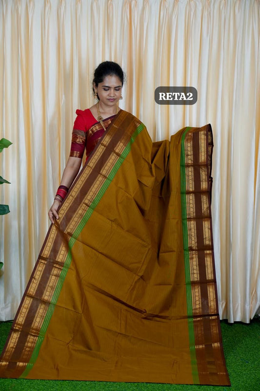 Premium kanchi cotton running blouse. retta petta border🍄