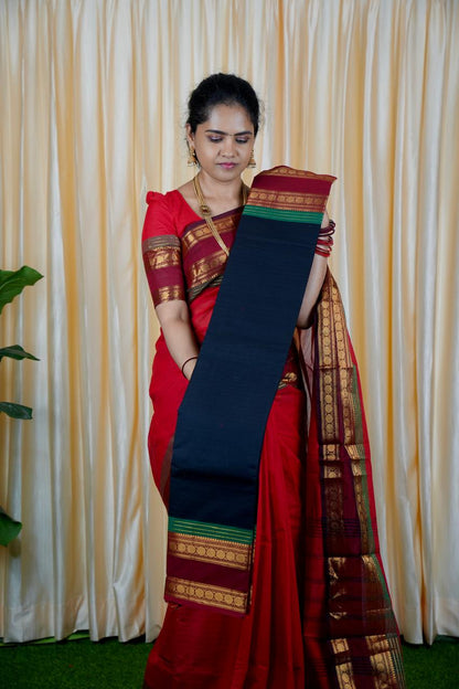 Premium kanchi cotton Running blouse. retta petta border 🍄✅