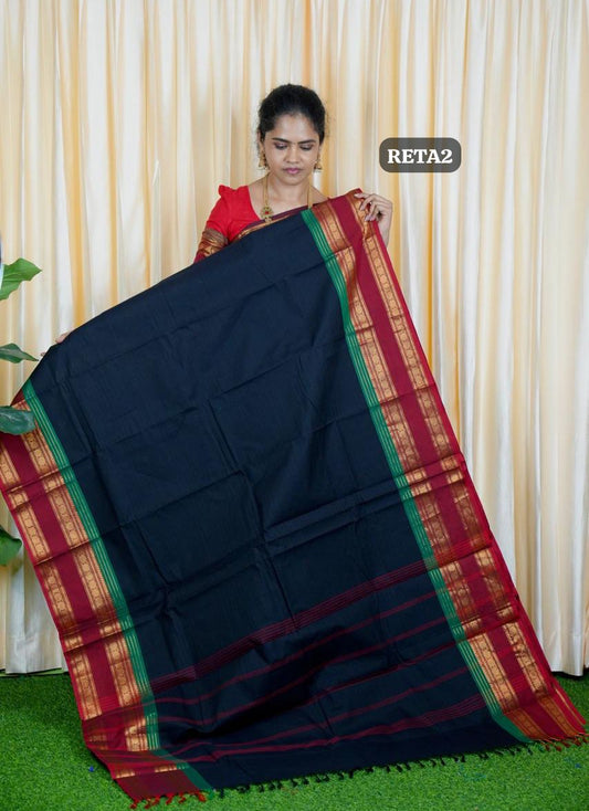 Premium kanchi cotton Running blouse. retta petta border 🍄✅