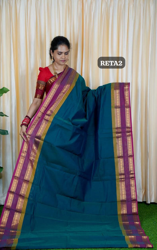 Premium kanchi cotton Running blouse. retta petta border ❌