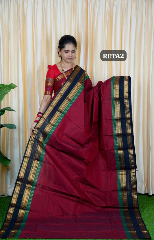 Premium kanchi cotton Running blouse. retta petta border🥰😎