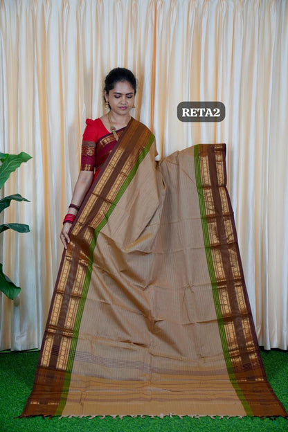 Premium kanchi cotton Running blouse. retta petta border🍄✅