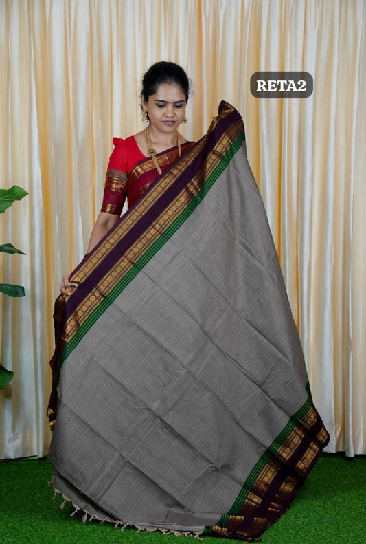 Premium kanchi cotton Running blouse. retta petta border🥰😎