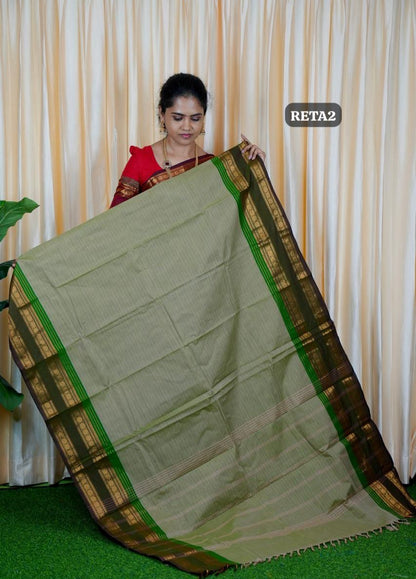 Premium kanchi cotton Running blouse. retta petta border🍏🍄