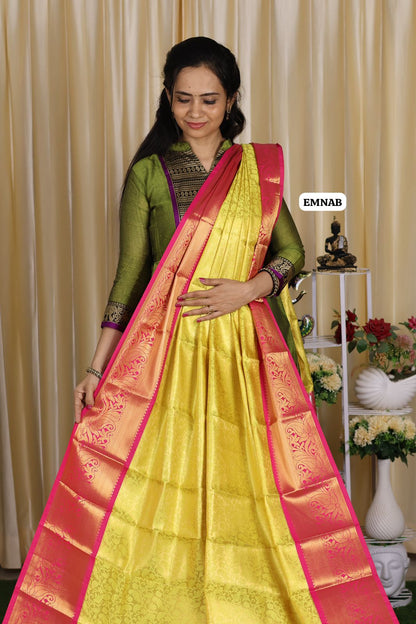 Bridal kanchi semi soft silk saree🥳