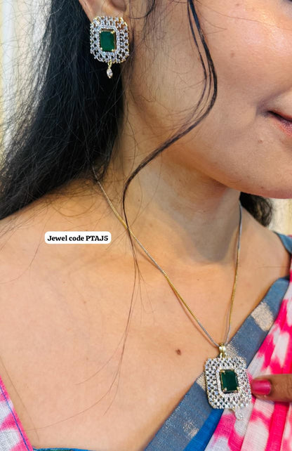 Diamond jewellery replica emerald  Necklace 😍😎📚