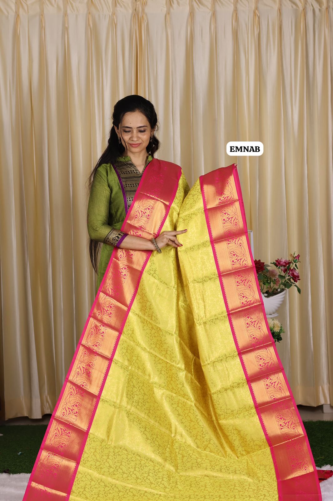 Bridal kanchi semi soft silk saree🥳