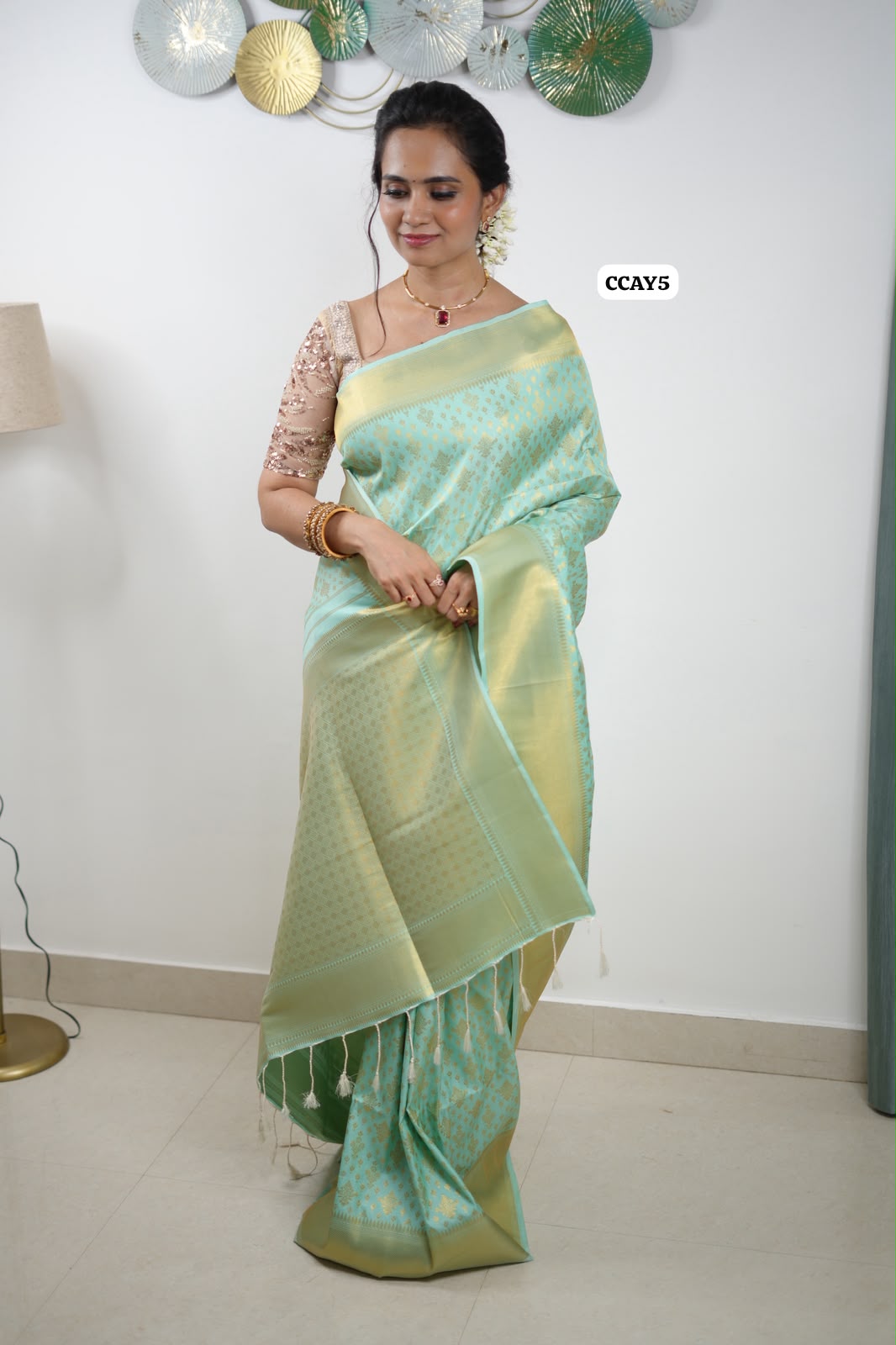 Trisha inspired semi silk saree with running blouse 😍🥳