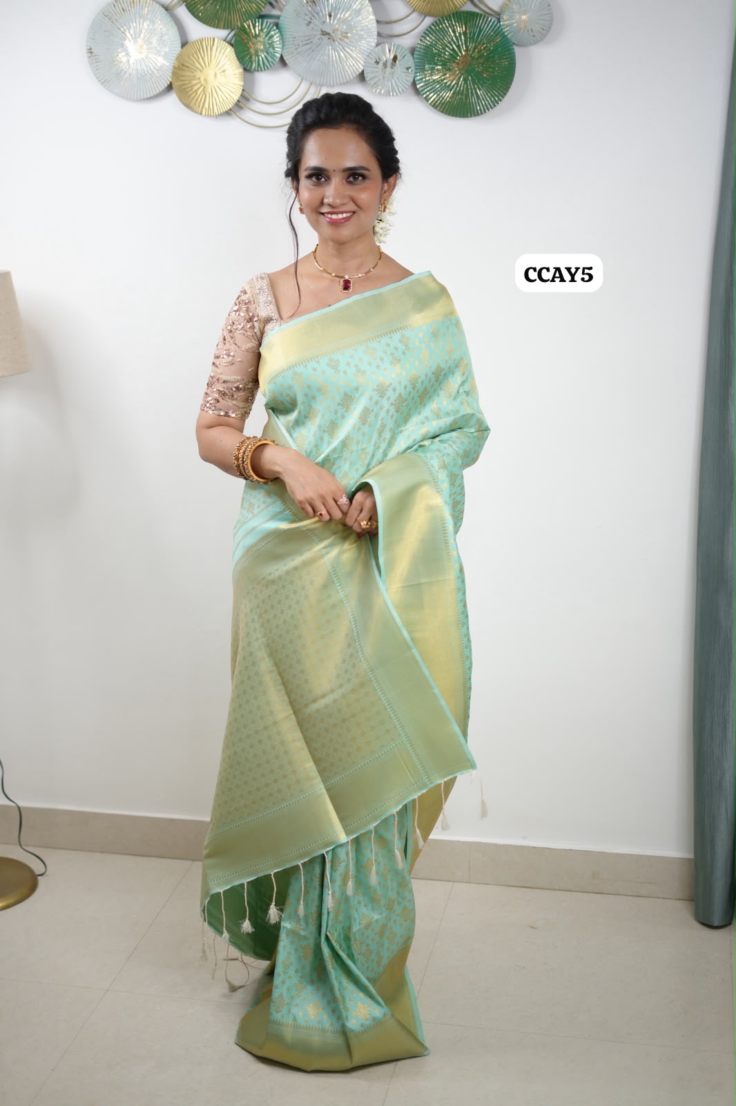Trisha inspired semi silk saree with running blouse 😍🥳