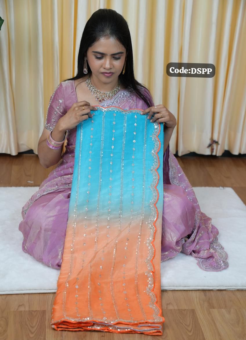 Organza fabric with jumky work 😎🥰