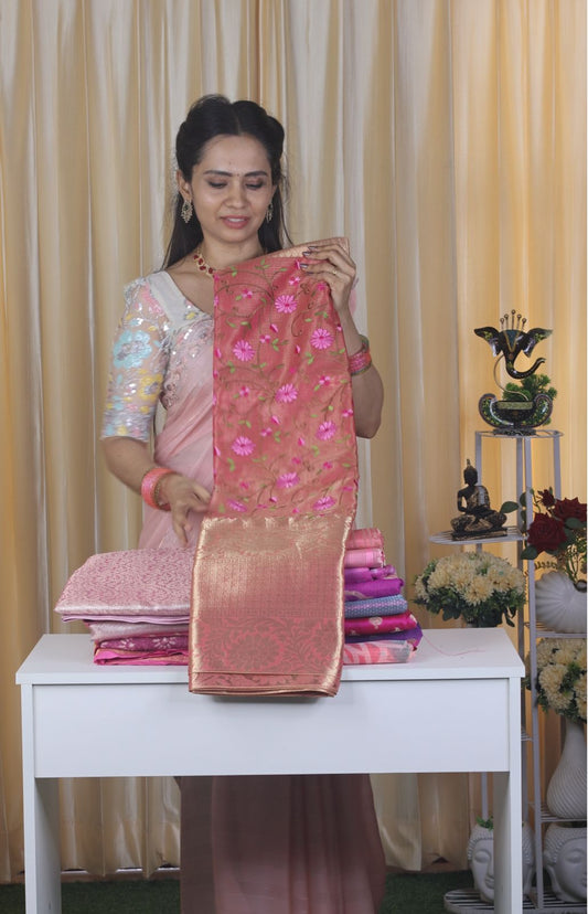 Aadi offer🌹Embroidery tissue saree🤗