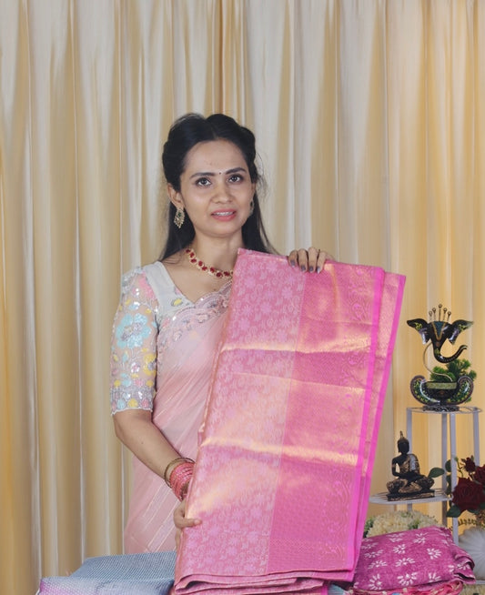 Aadi offer🌹Kanchi semi silk saree 🤗