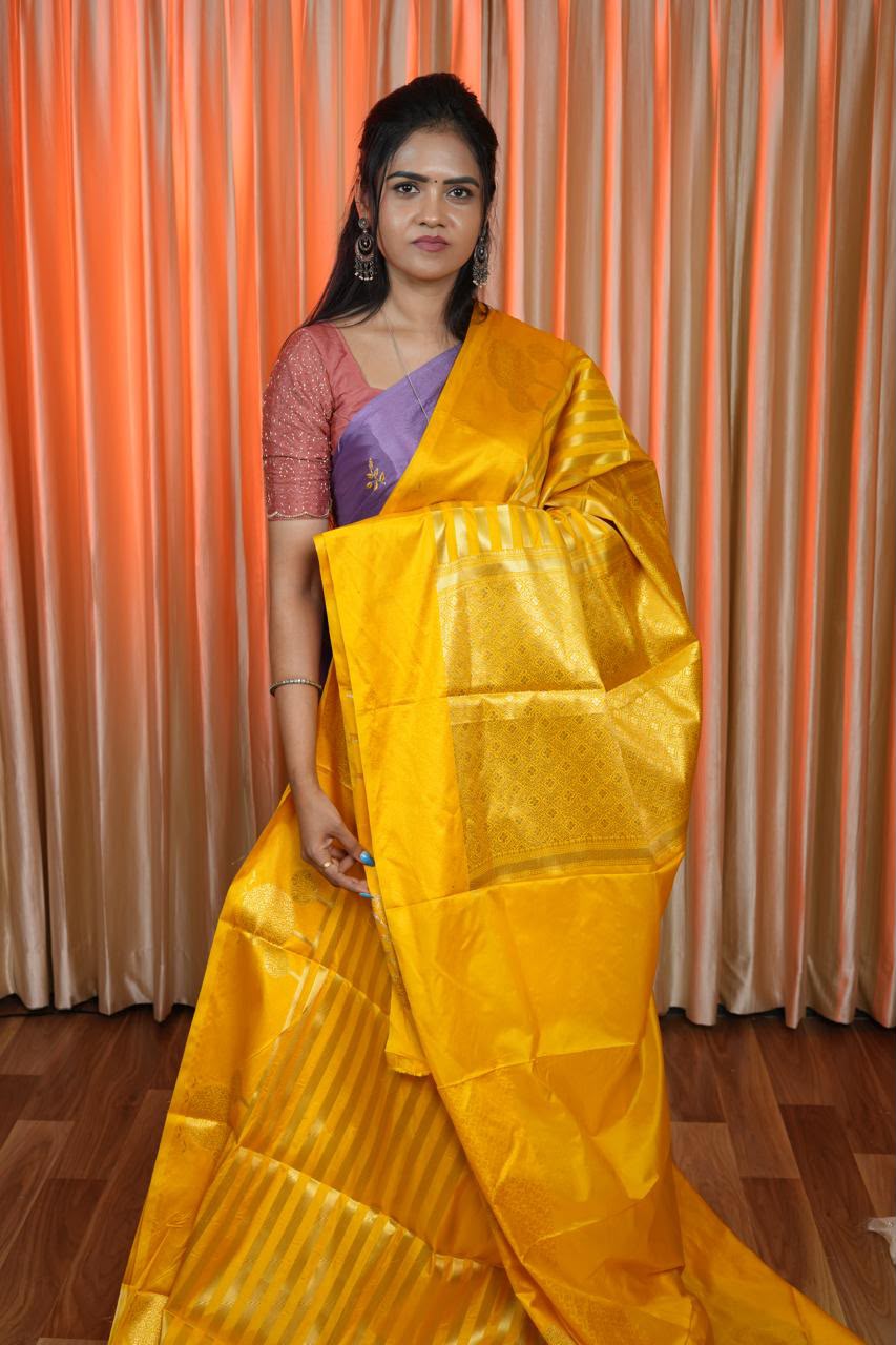Semi Mysore silk sarees🥳Dispatch time 5-7 days