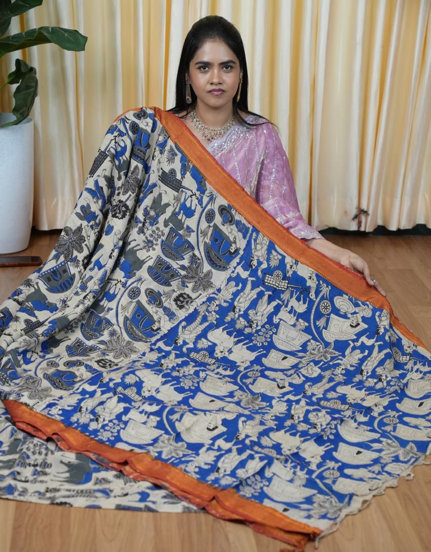 Handloom cotton kalamkariprints🥰😎📚