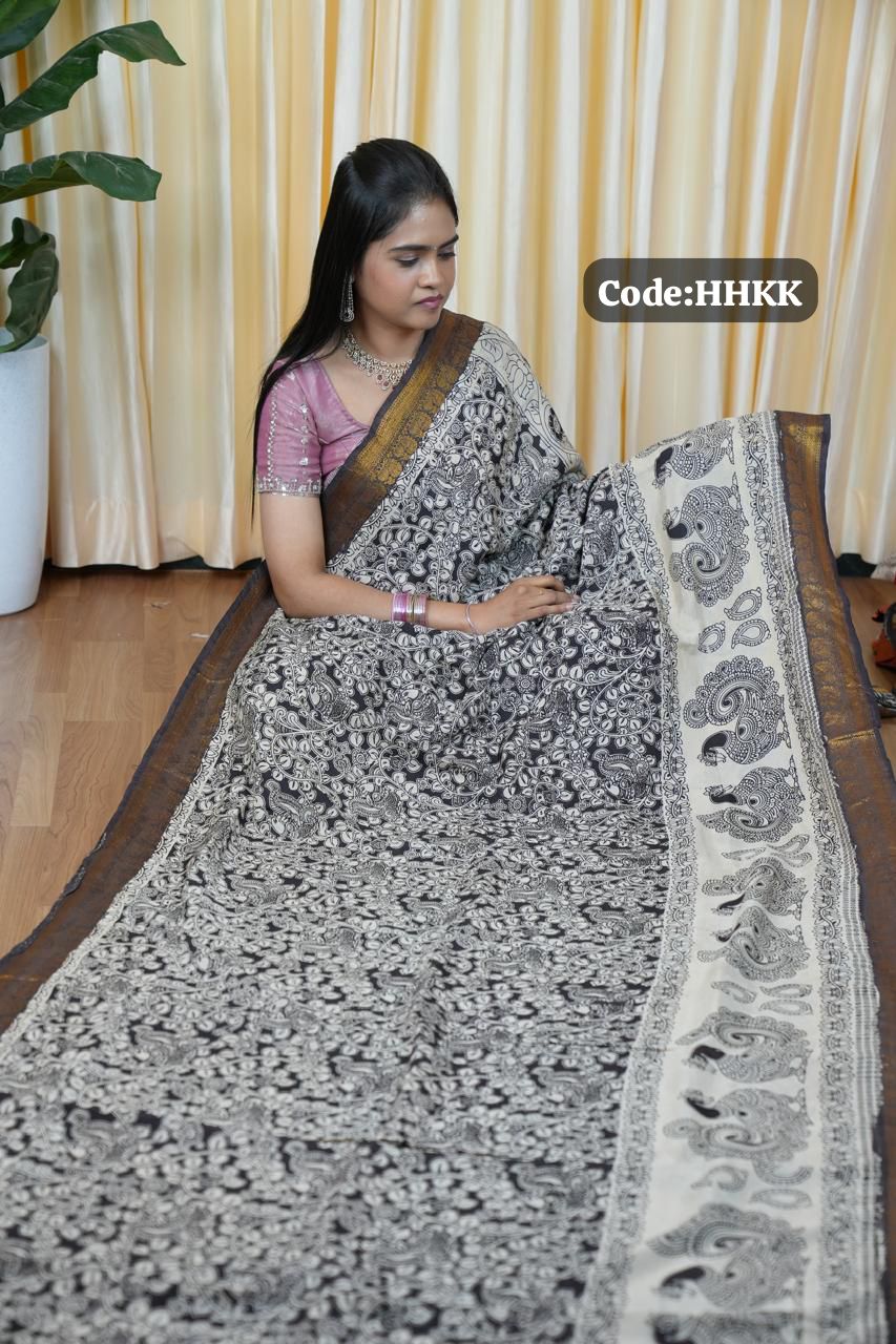 Handloom cotton kalamkariprints🥰😎📚