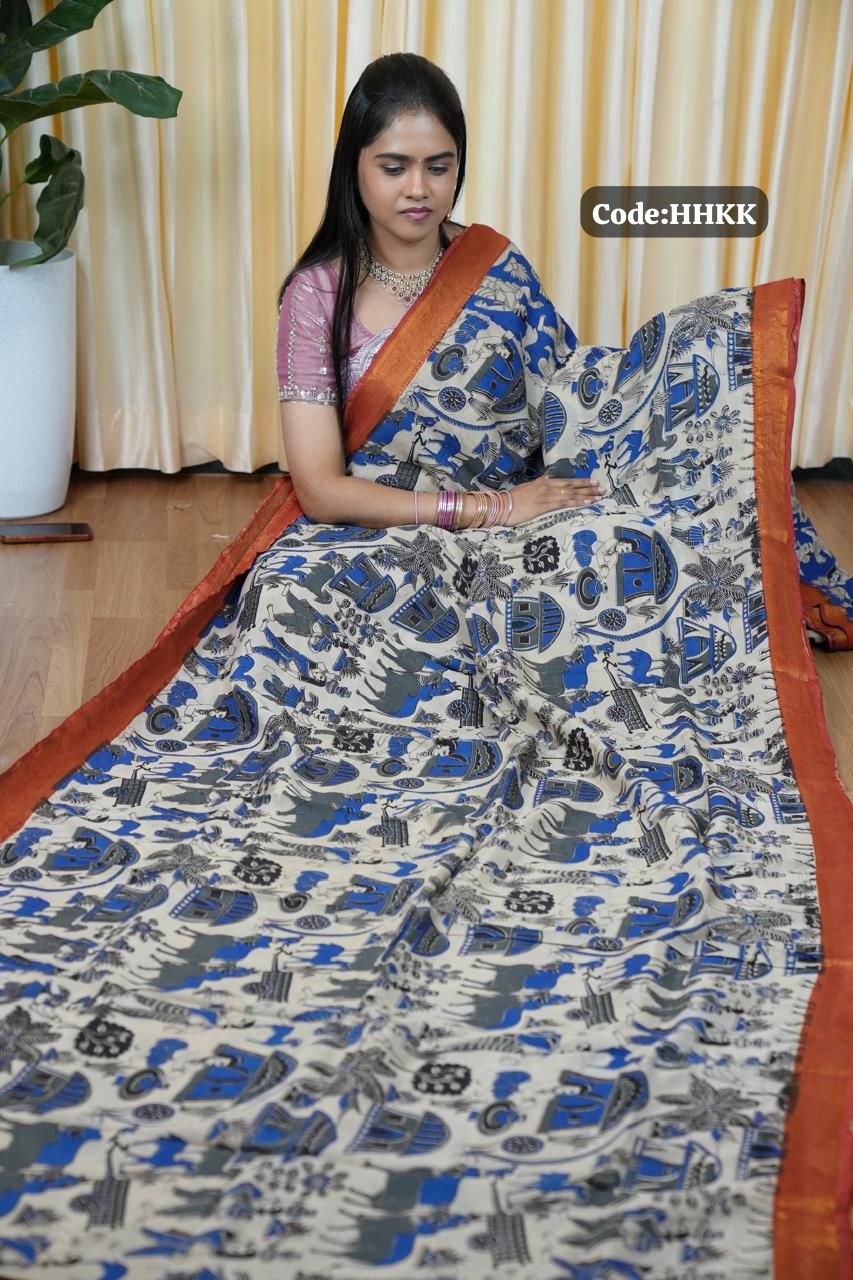Handloom cotton kalamkariprints🥰😎📚