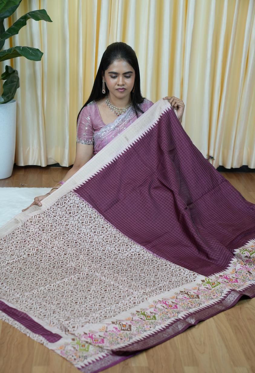 Handloom cotton silk saree🌈