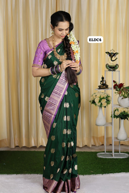 Offer🥳Premium Kanchi semi soft silk saree