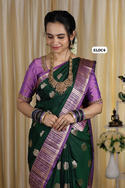 Offer🥳Premium Kanchi semi soft silk saree