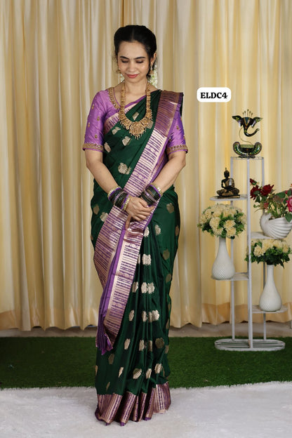 Offer🥳Premium Kanchi semi soft silk saree