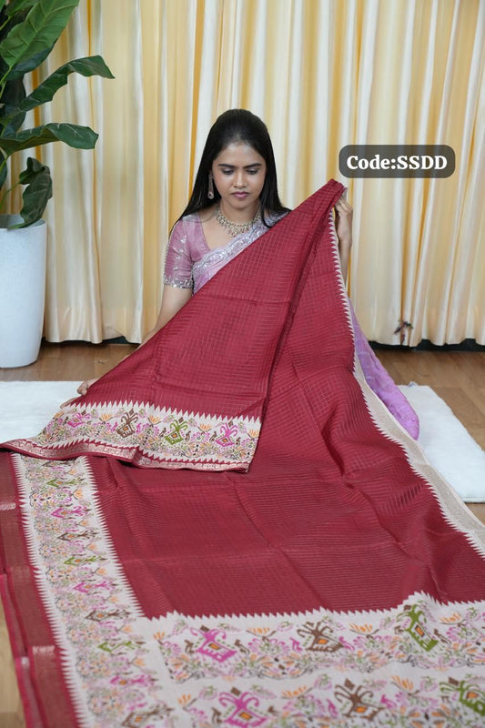 Handloom cotton silk saree🌈