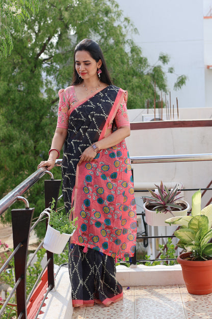Linen cotton saree😍😎📚