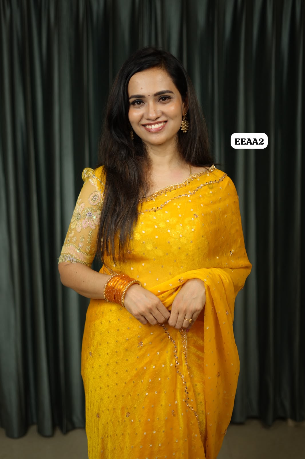 Chiffon stone work saree🥳