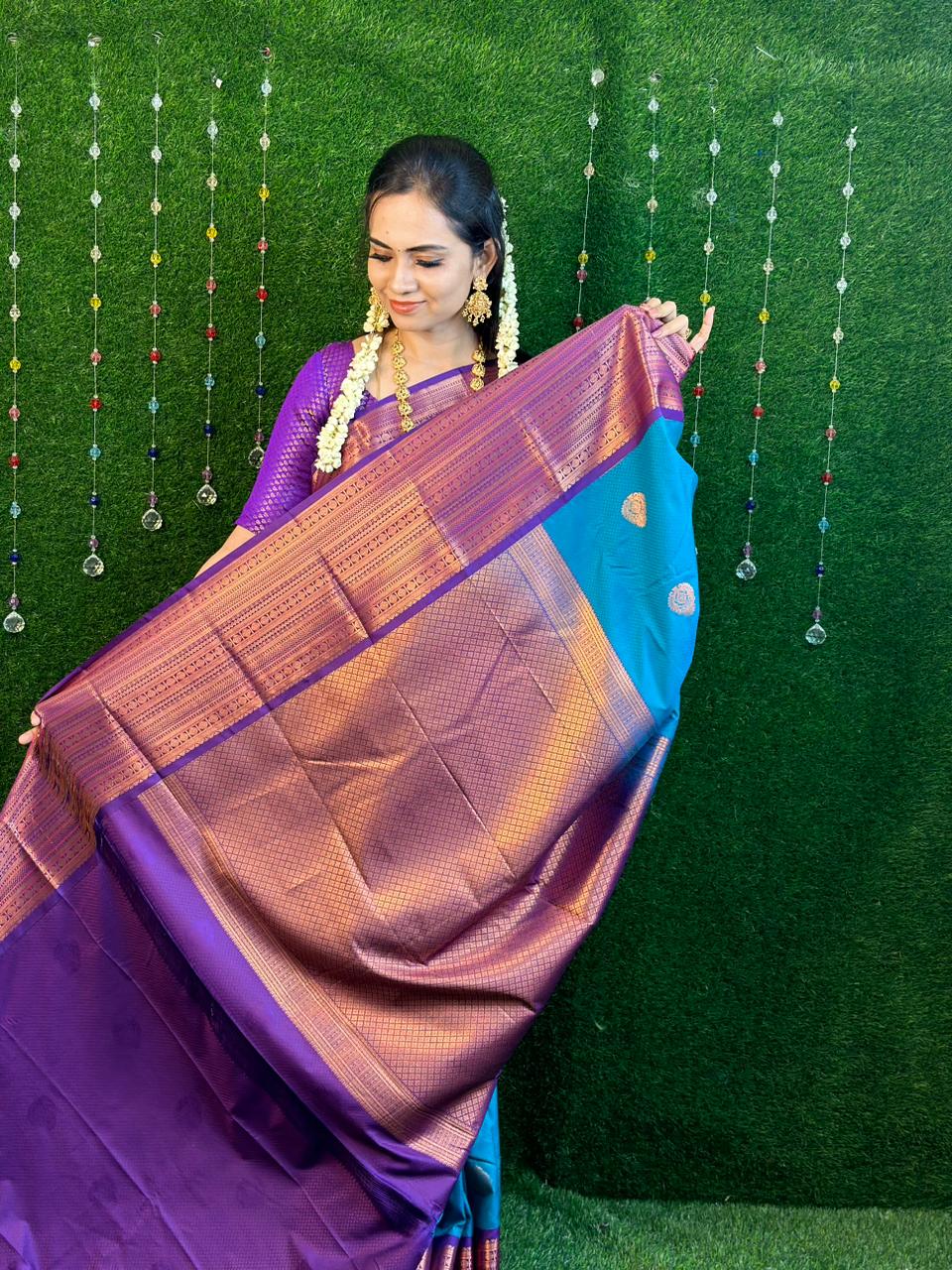 ❌sold❌Kanchi semi silk saree