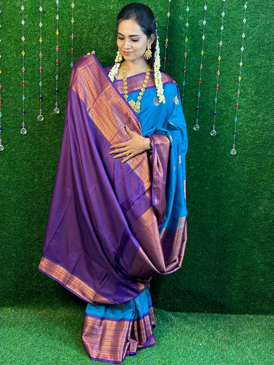 ❌sold❌Kanchi semi silk saree