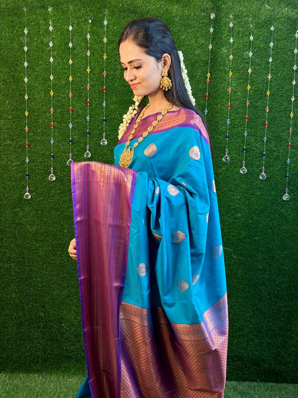 ❌sold❌Kanchi semi silk saree