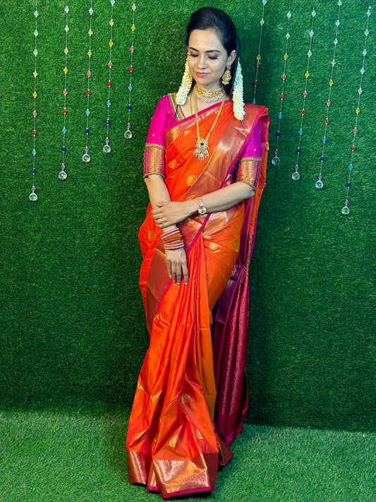 Kanchi semi silk saree.