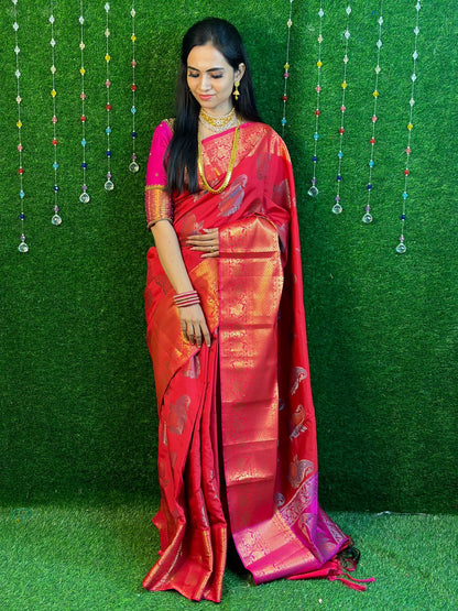 Softy silk with Meenakari  YYY