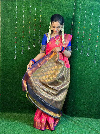 Semi Kanchi silk saree YYY