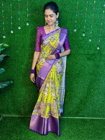 Kalamkari printed saree YYY