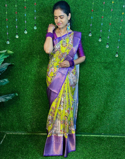 Kalamkari printed saree YYY