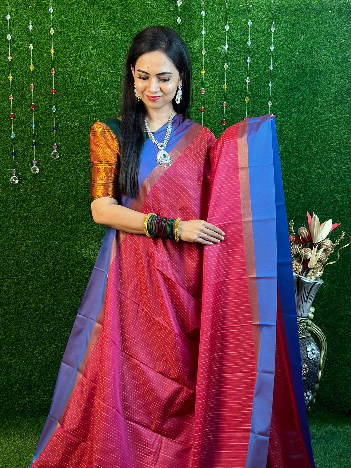 Soft and silky semi soft silk saree