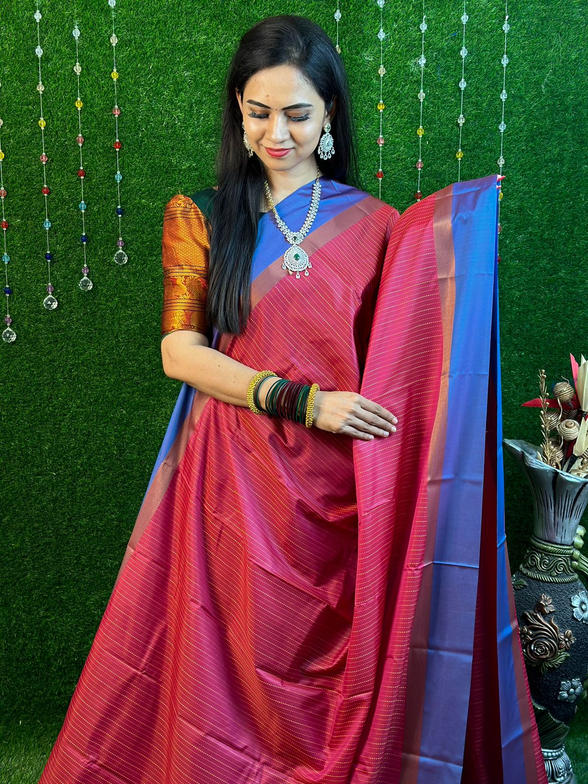 Soft and silky semi soft silk saree